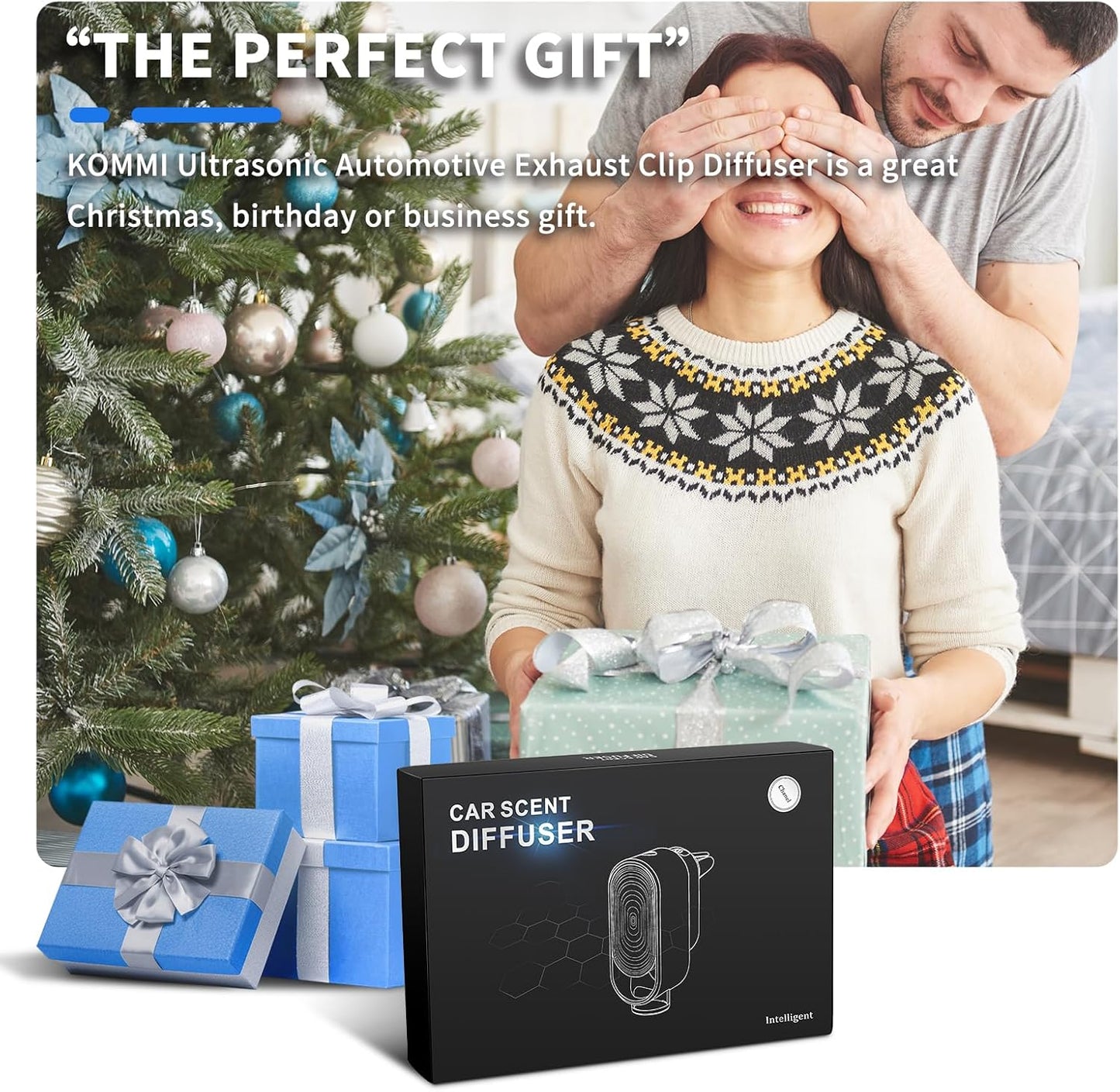 KOMMI Smart Air Freshener Car Diffuser Aroma Spray Automatic Interior Car Air Freshener(Diffuser with 4 Essential Oil) (Channel)