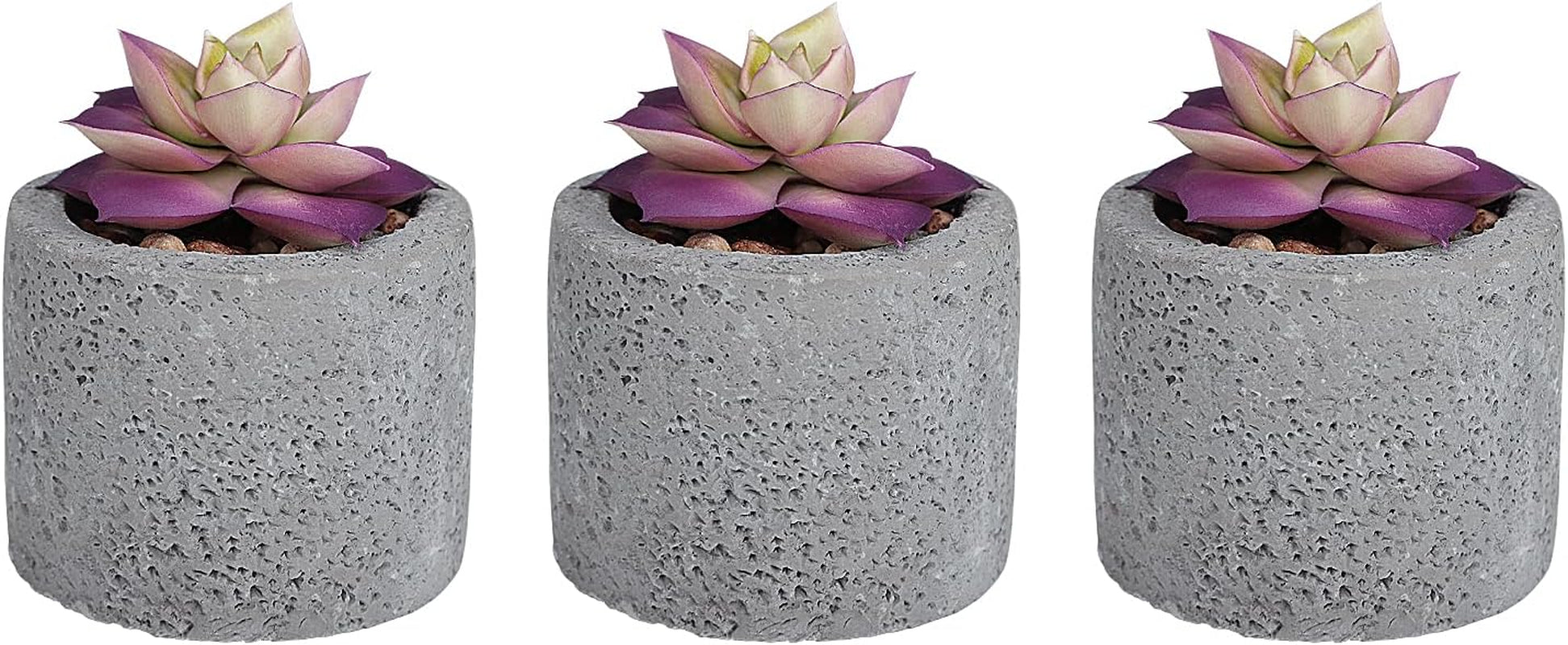 Hopewood Small Succulents Artificial Tiny Plants Faux Succulents in Pots, Small Plants for Shelf Desk Home Decor