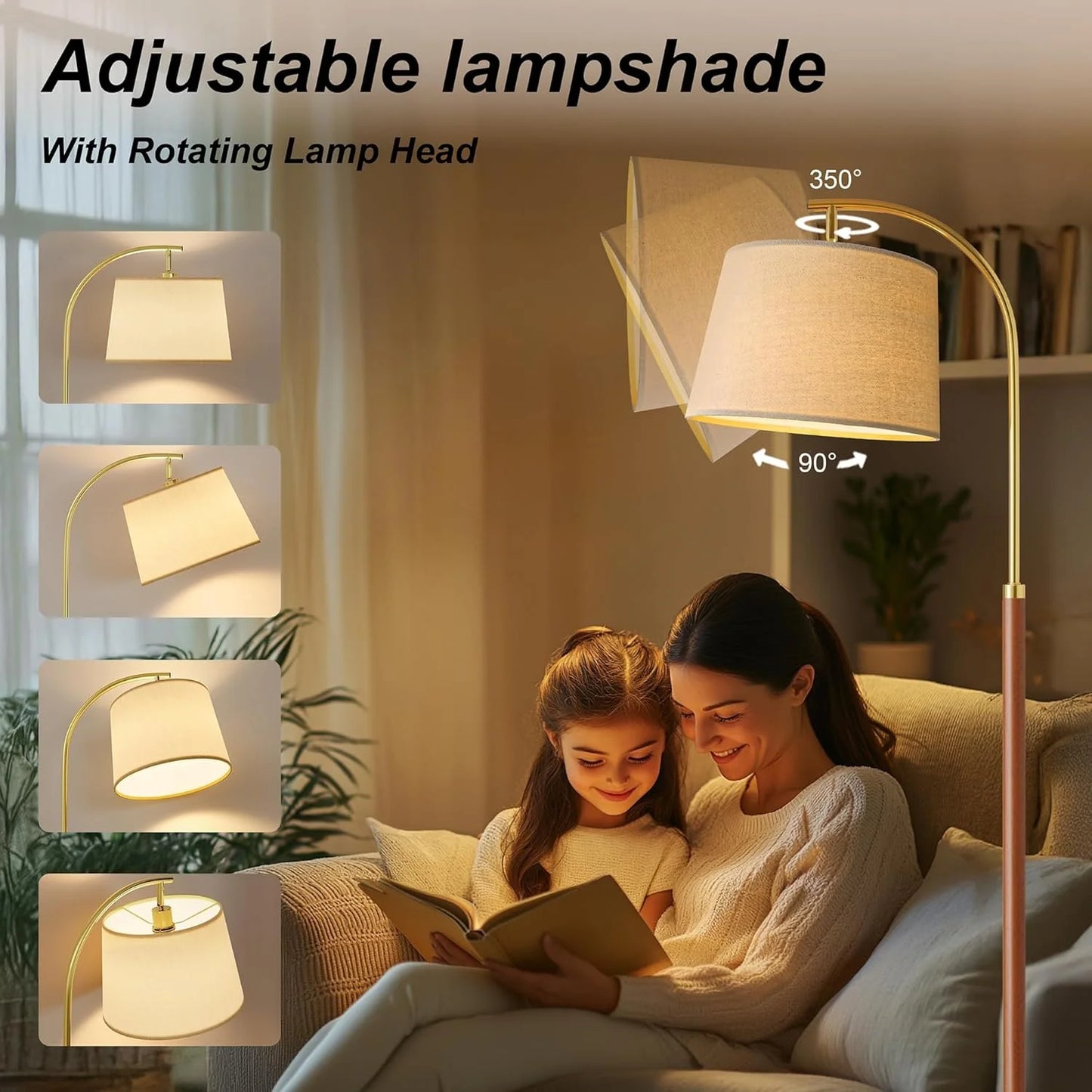 , Metal Floor Lamp with Shade