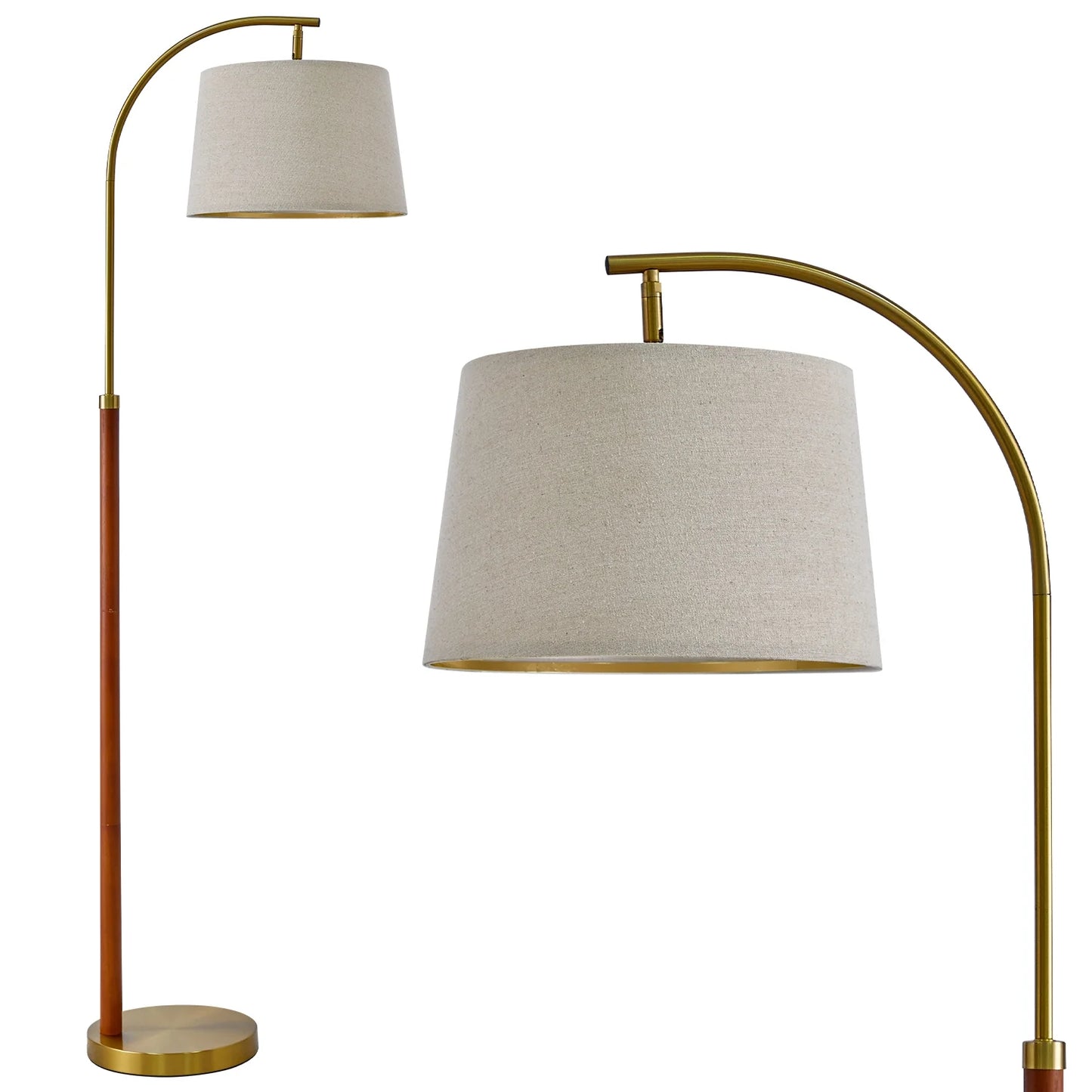 , Metal Floor Lamp with Shade