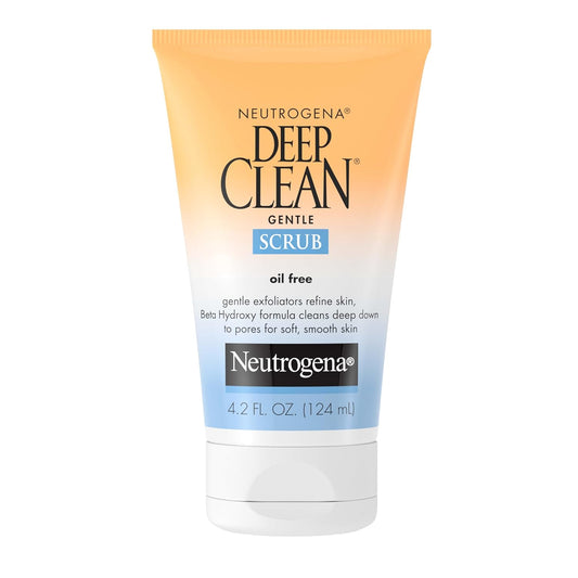 Neutrogena Deep Clean Gentle Daily Facial Scrub, Oil-Free Cleanser 4.2 Fl. Oz