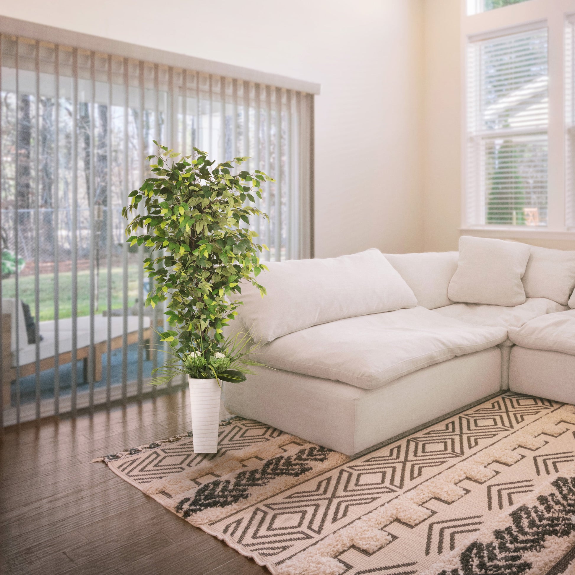 6 Ft. Artificial Ficus Microcarpa Tree