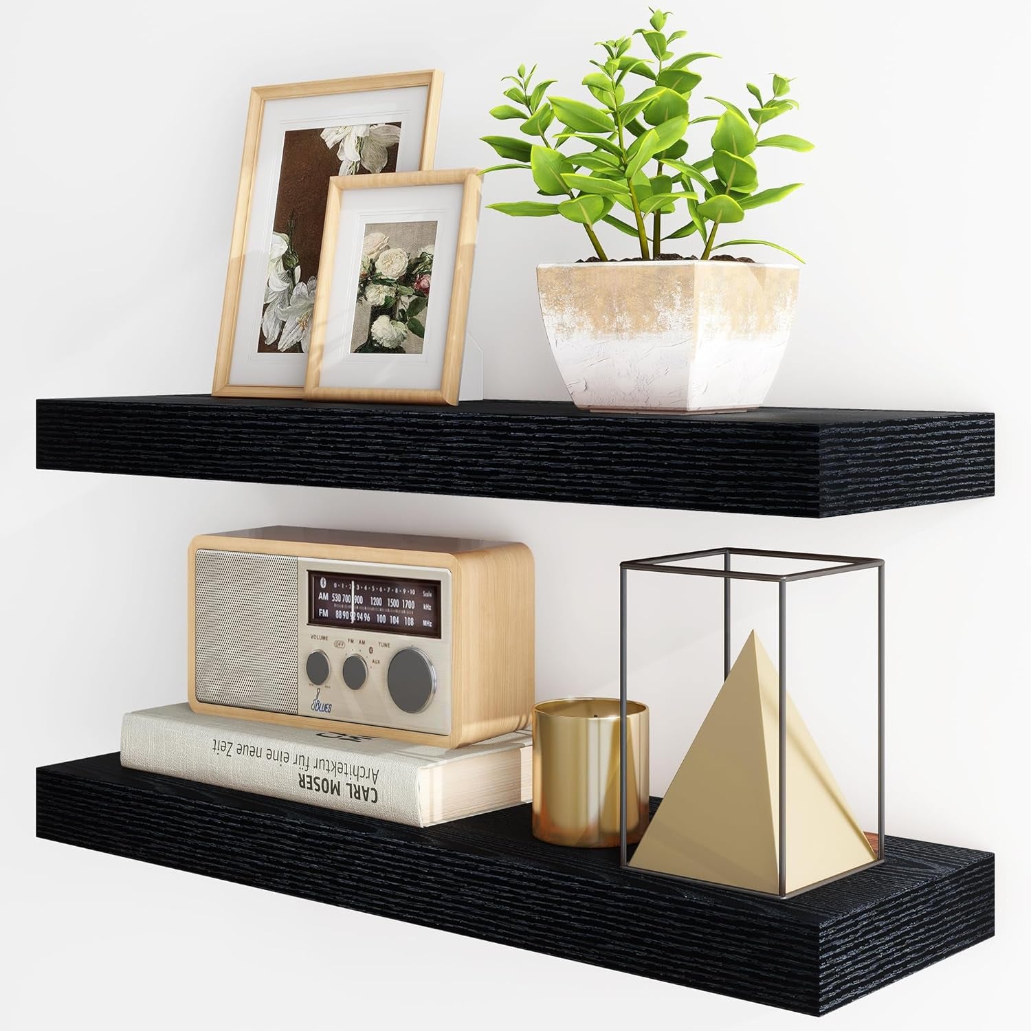 Floating Shelves for Wall, 24Inch Floating Shelves Set of 2, Hanging Shelf With