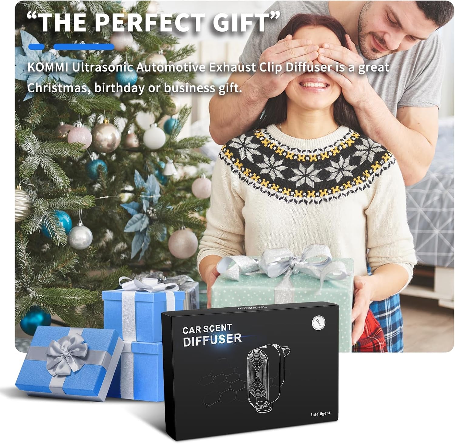 KOMMI Smart Air Freshener Car Diffuser Aroma Spray Automatic Interior Car Air Freshener(Diffuser with 4 Essential Oil) (Channel)