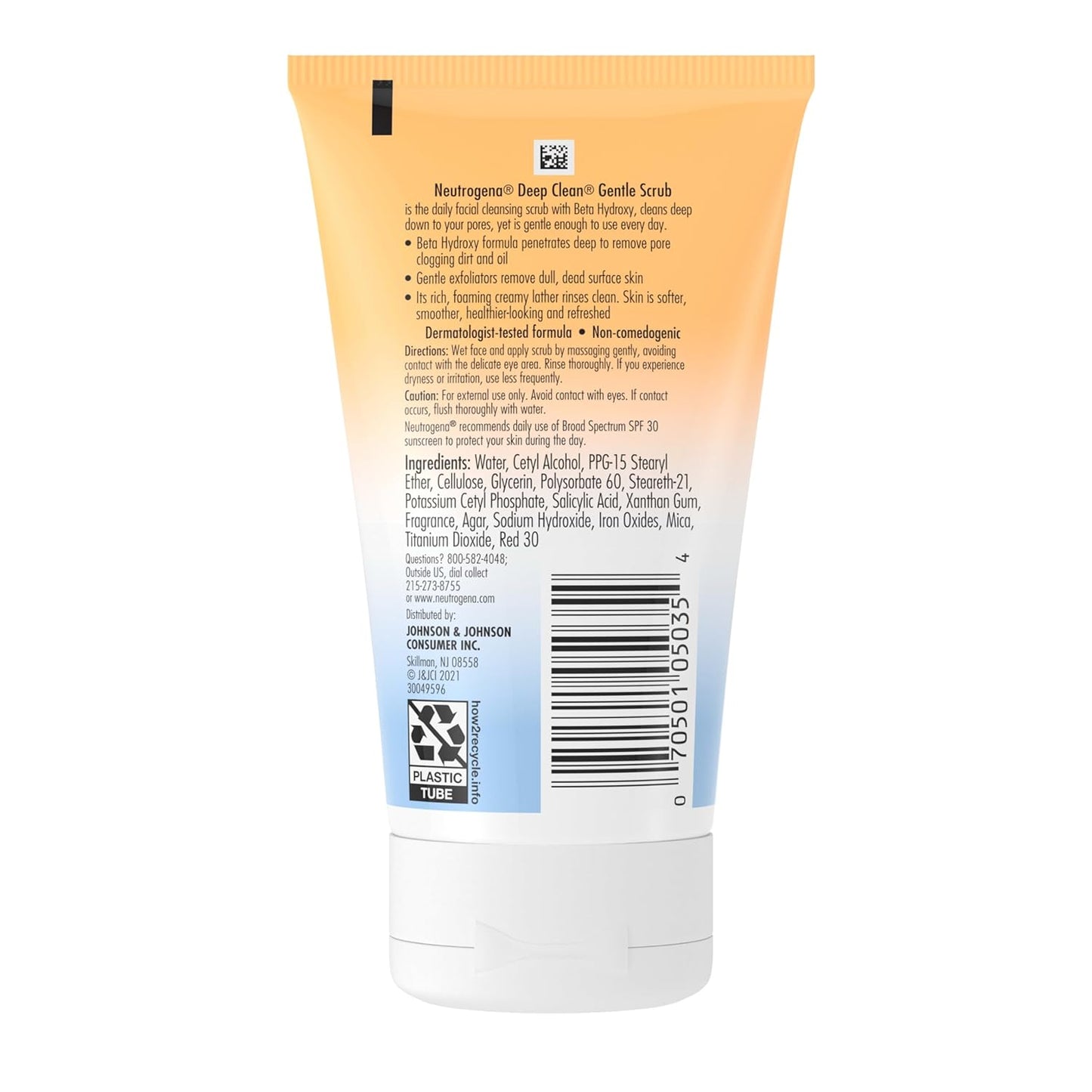 Neutrogena Deep Clean Gentle Daily Facial Scrub, Oil-Free Cleanser 4.2 Fl. Oz