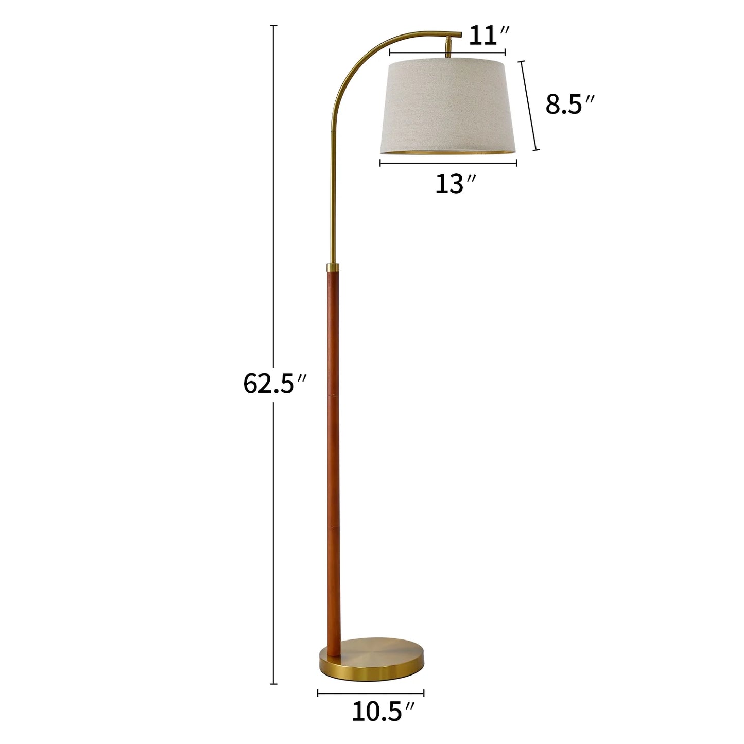 , Metal Floor Lamp with Shade