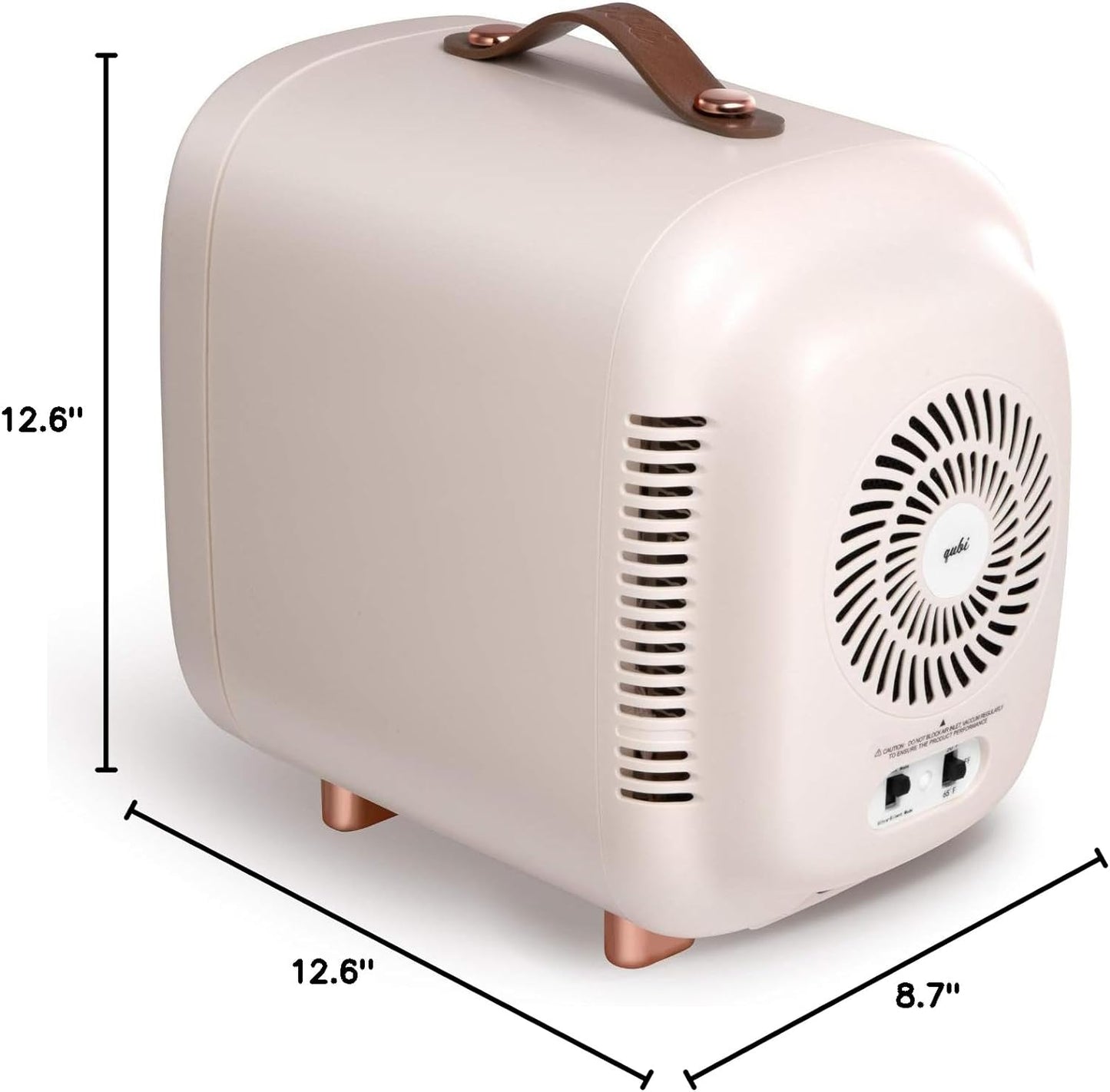 QUBI Mini Fridge, Professional Compact Fridge for Skincare, Mini Cosmetics, Makeup, 5 Liter (Cream White, 5L)