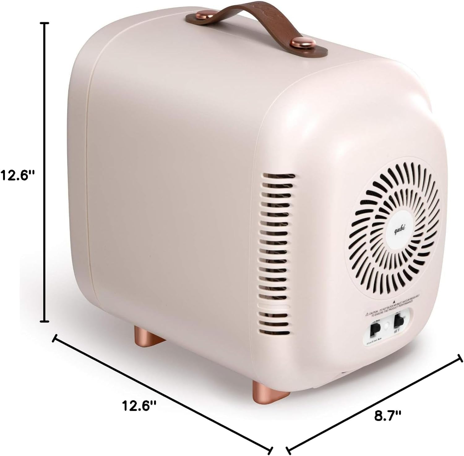 QUBI Mini Fridge, Professional Compact Fridge for Skincare, Mini Cosmetics, Makeup, 5 Liter (Cream White, 5L)