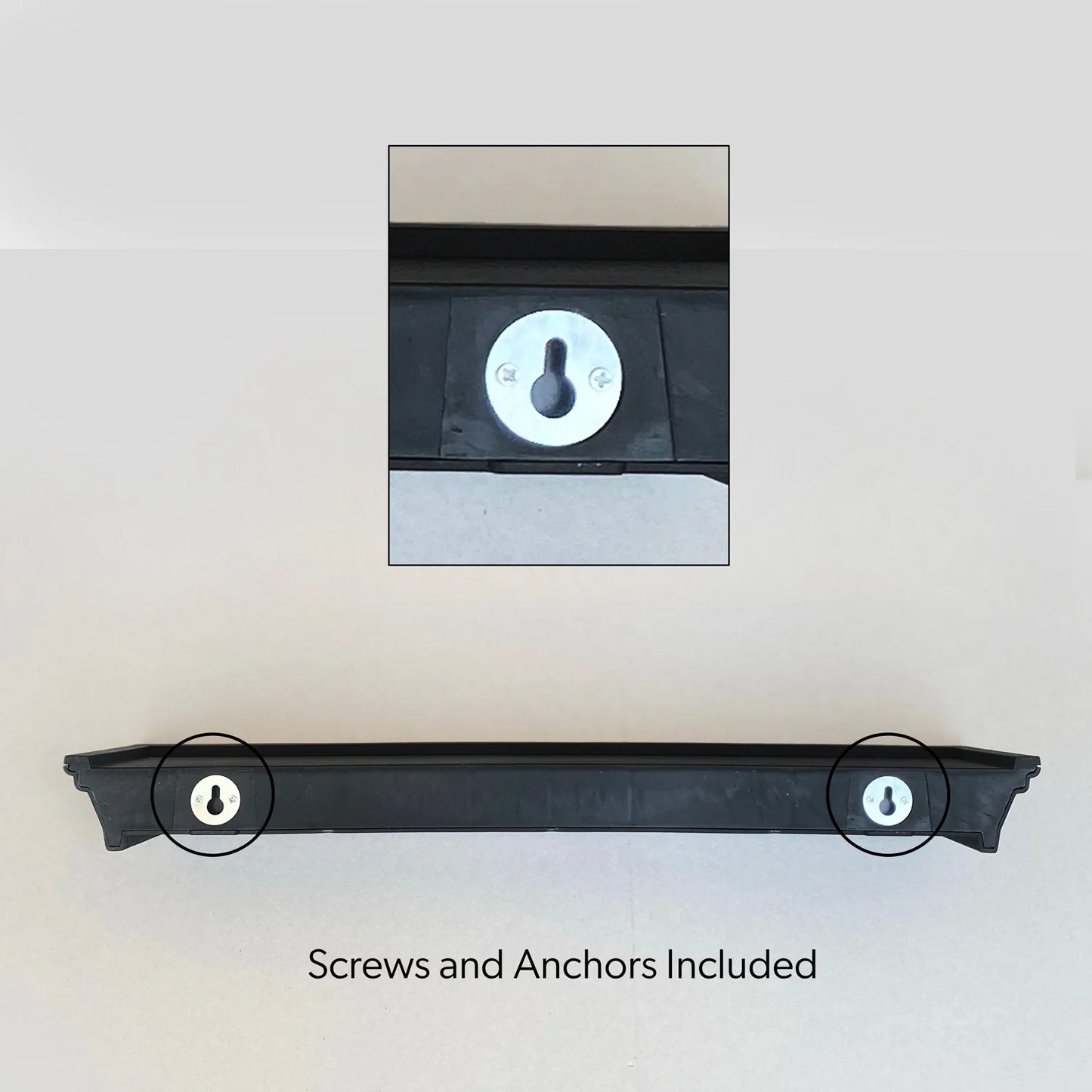 (2 Pack)  3PC Plastic Floating Shelves, Black