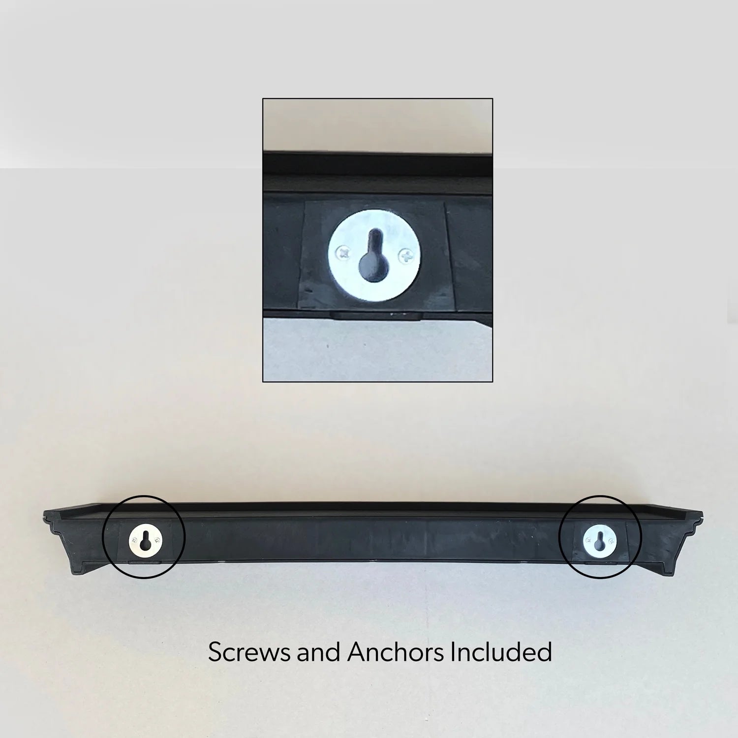 (2 Pack)  3PC Plastic Floating Shelves, Black