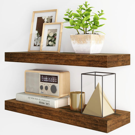 Floating Shelves for Wall, 24Inch Floating Shelves Set of 2, Hanging Shelf With