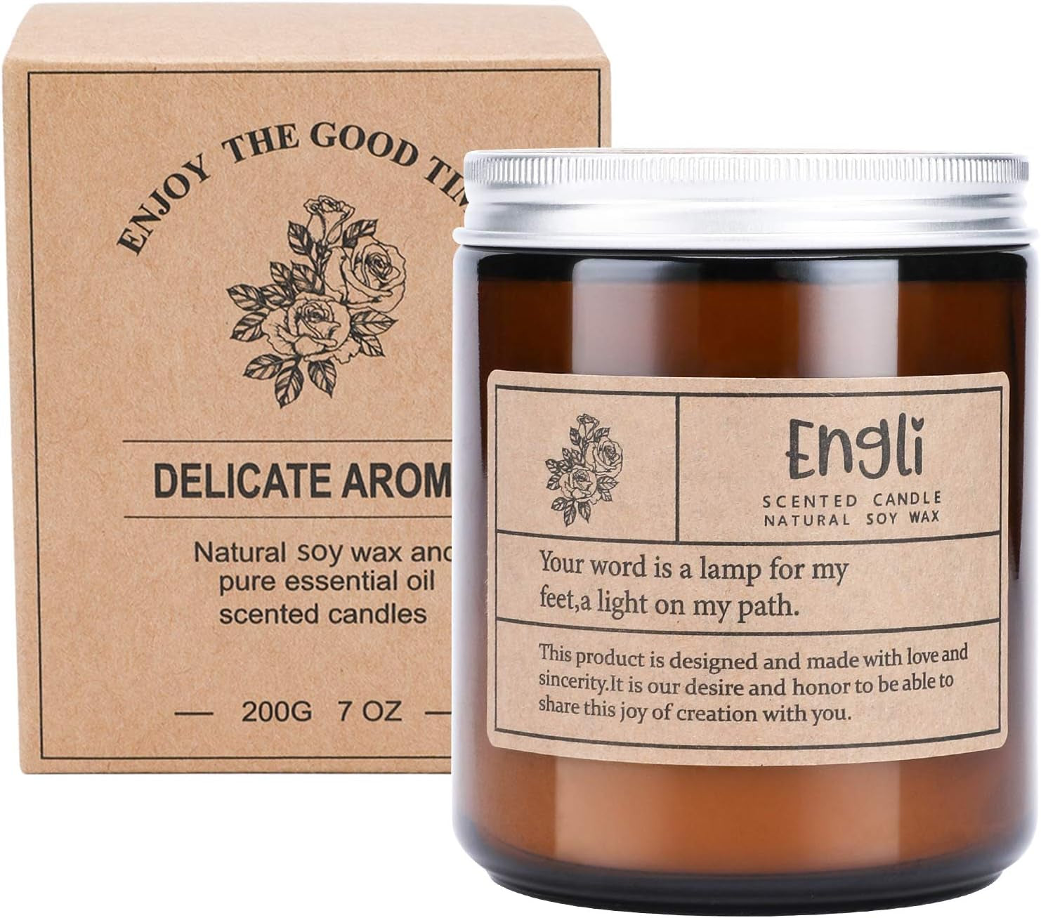 Scented Candles Lavender & Eucalyptus, Aromatherapy Candles,40 Hour Long Lasting Soy Candle