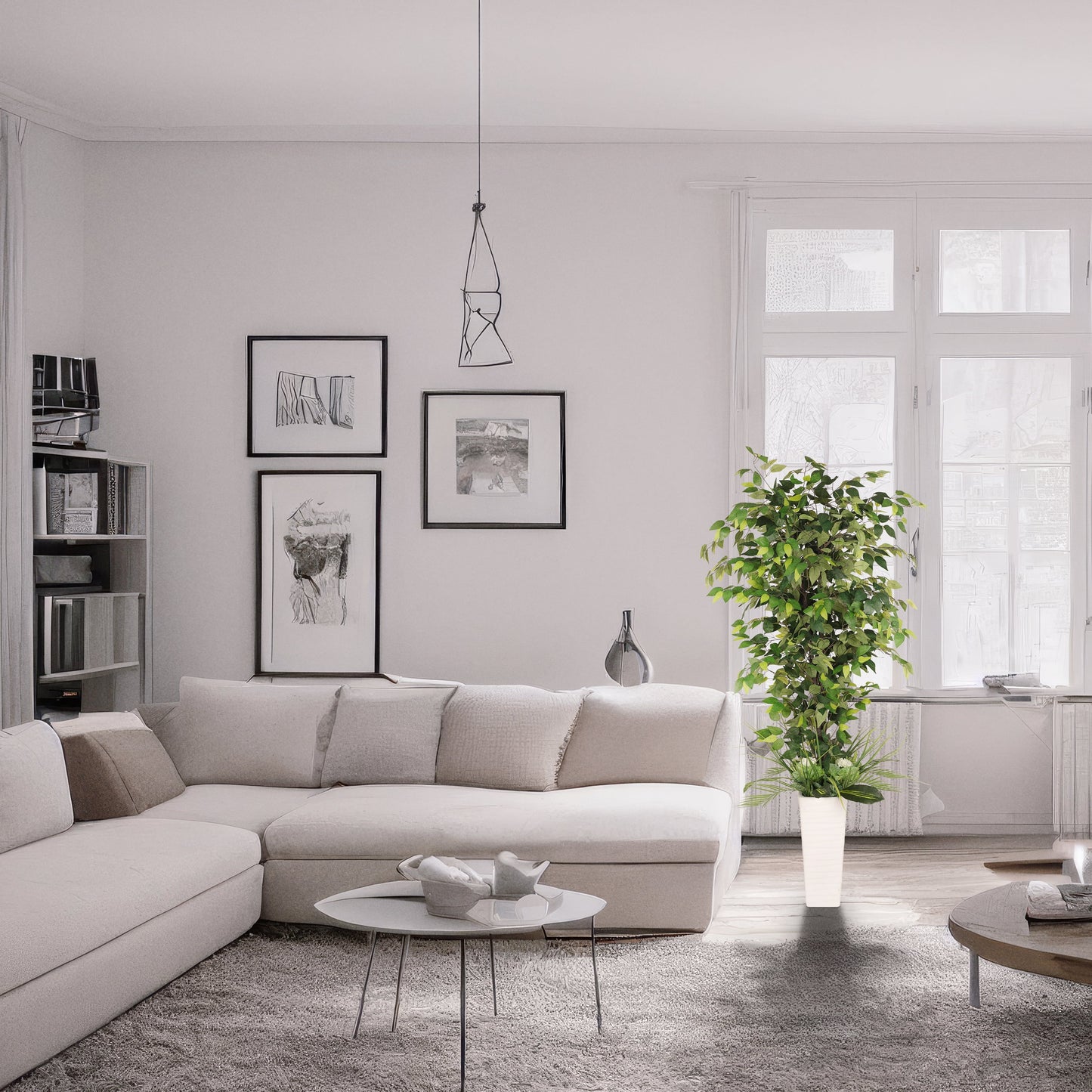 6 Ft. Artificial Ficus Microcarpa Tree