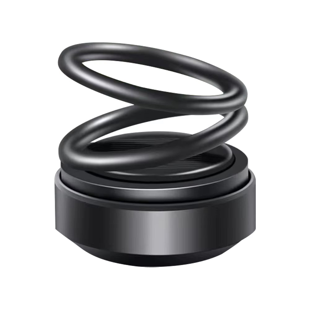 Solar Powered Aromatherapy Diffusers Portable Double Ring Car Perfume Rotating Suspension Car Decoration Accessories
