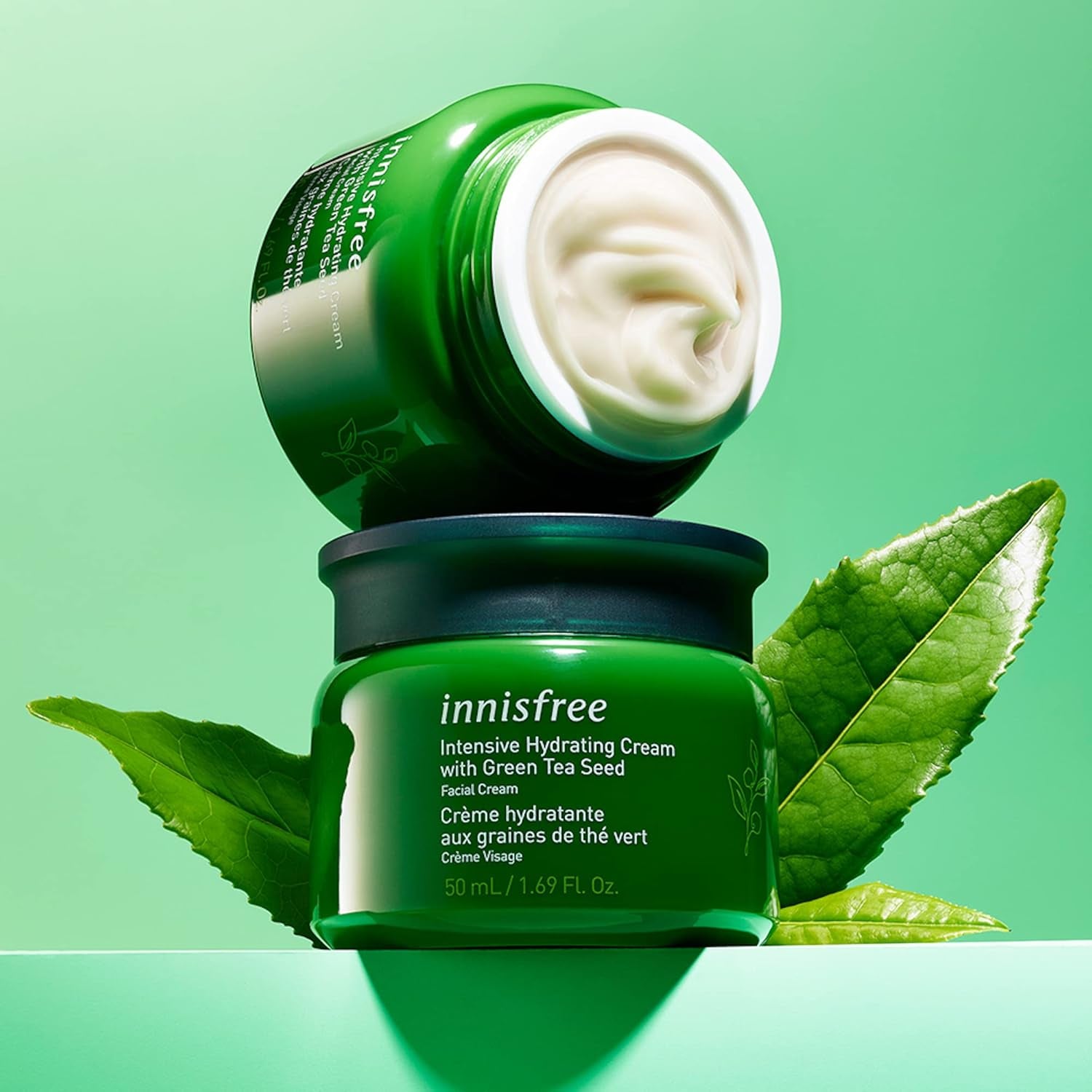 Innisfree Green Tea Seed Intensive Hydrating Cream Face Moisturizer , 1.69 Fl Oz (Pack of 1)