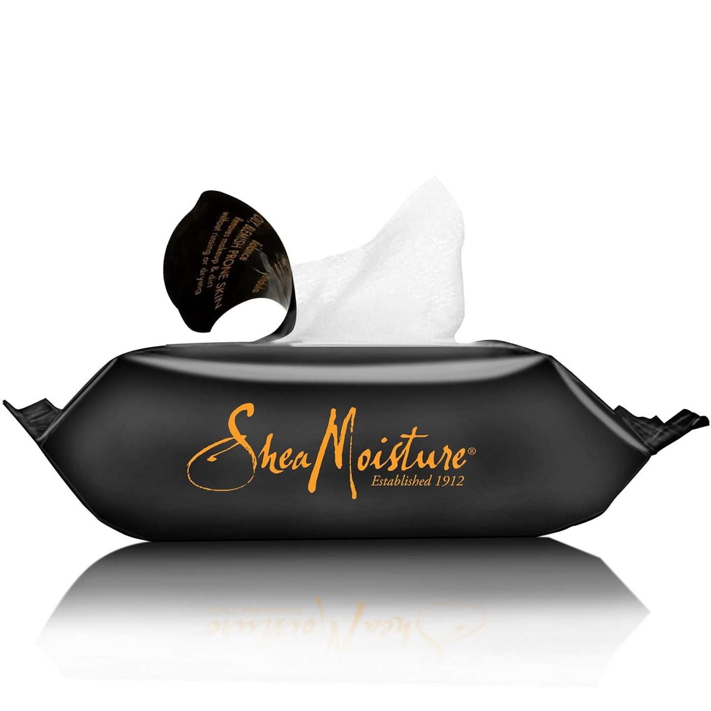 Sheamoisture Clarifying Facial Wipes for Oily, Blemish-Prone Skin African Black Soap to Clarify Skin 30 Count (U-BB-2761)