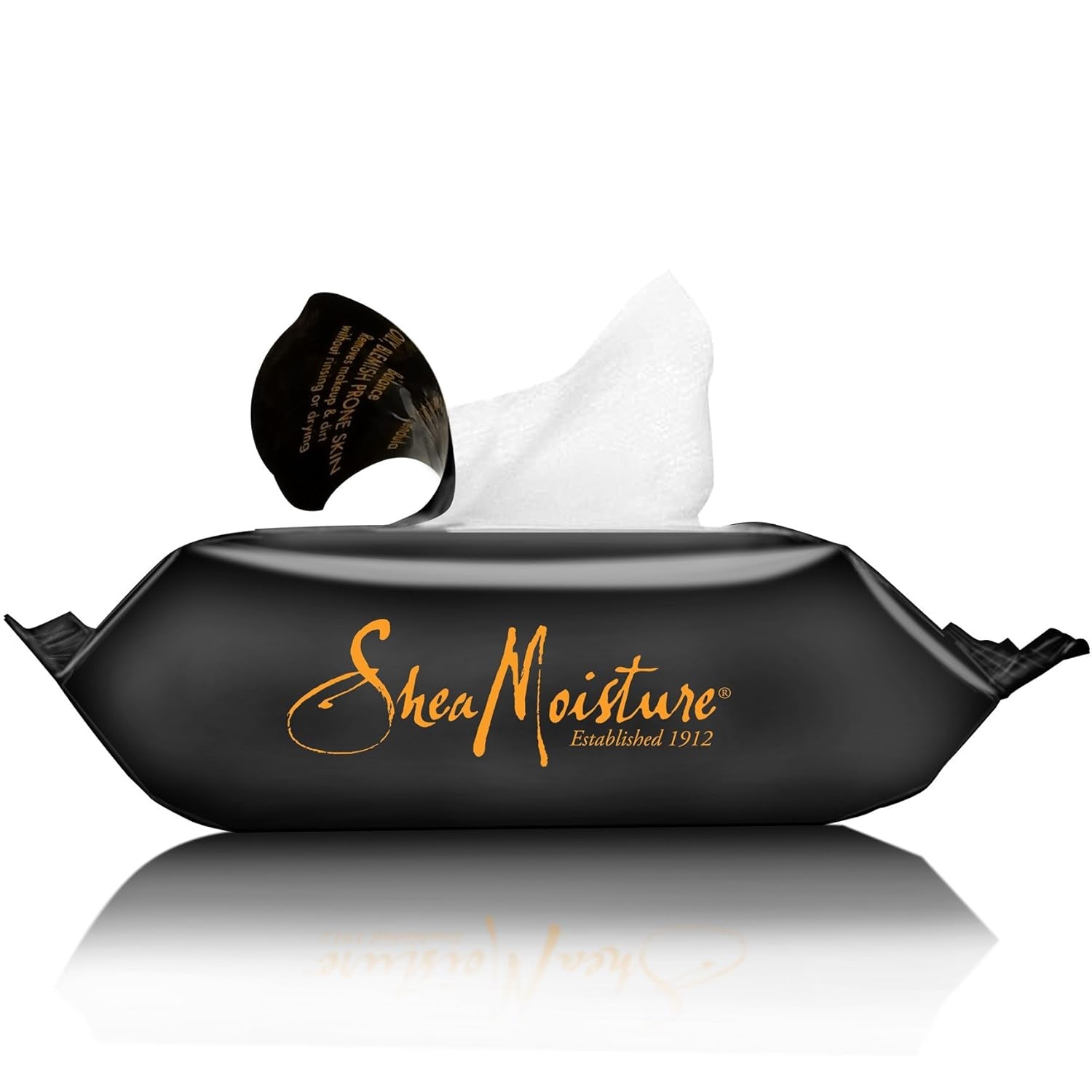 Sheamoisture Clarifying Facial Wipes for Oily, Blemish-Prone Skin African Black Soap to Clarify Skin 30 Count (U-BB-2761)