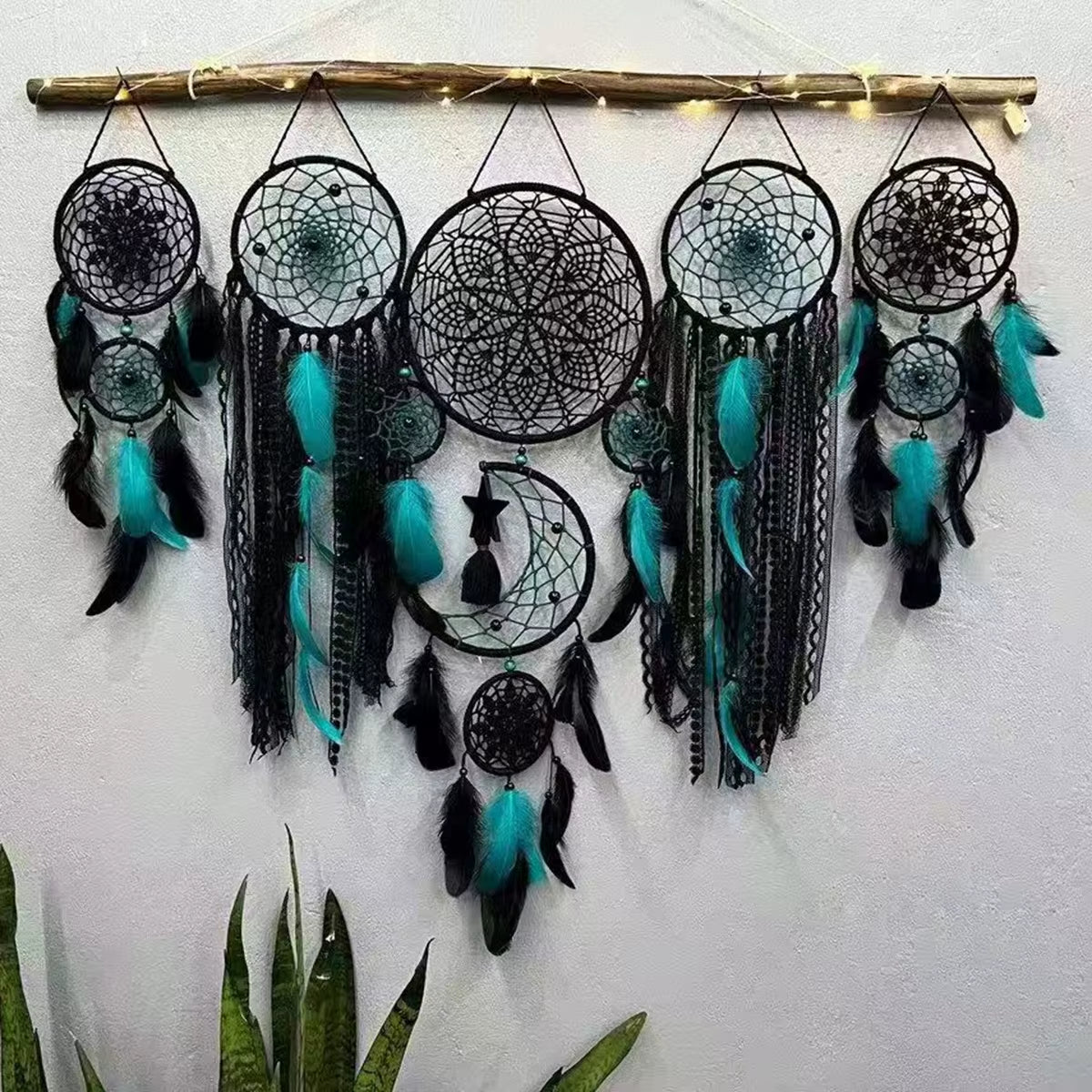 5Pcs/Set Dream Catchers Boho Home Decor Macrame Dream Catchers Wall Hangings Moon Ramadan Dreamcatcher Kids Nursery Ornament