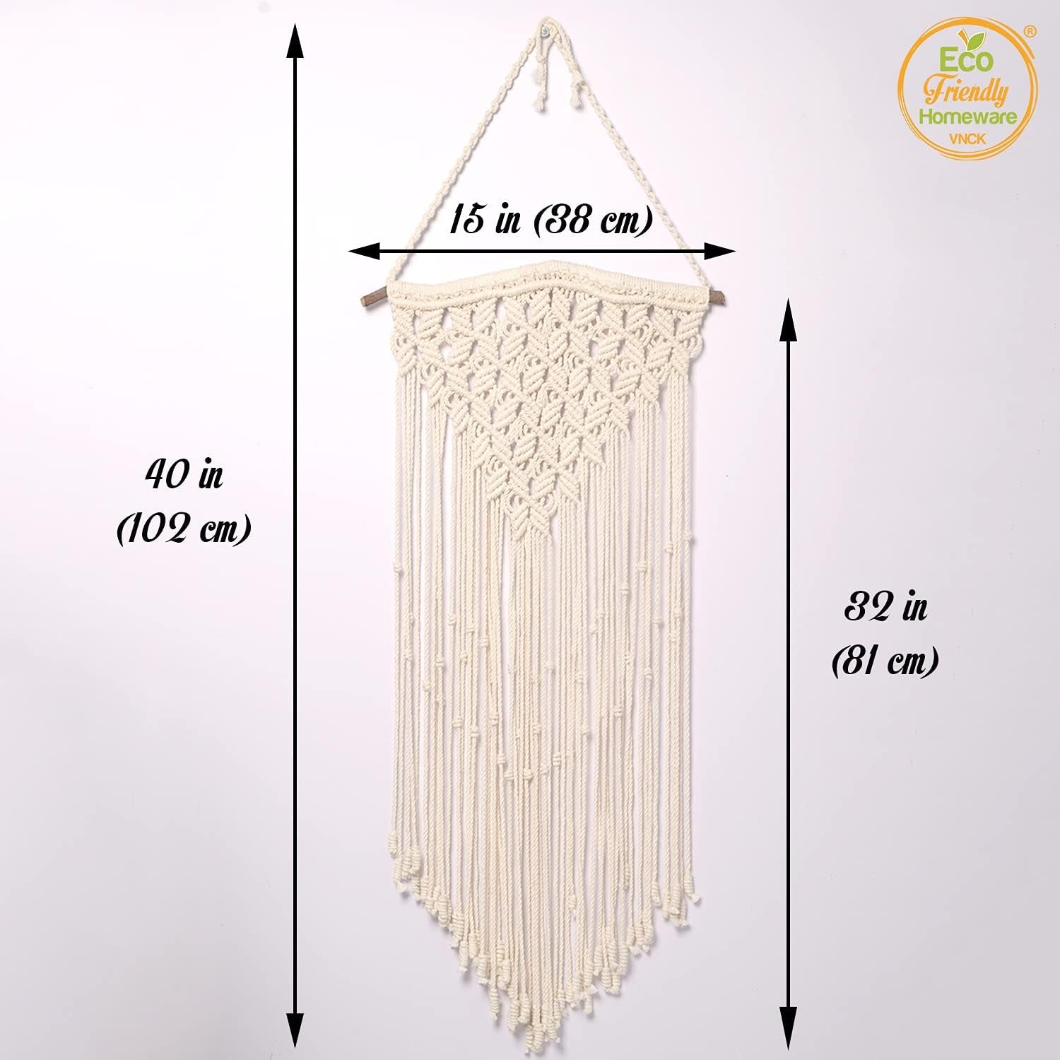 Boho Macrame Wall Hanging Large, Macrame Decor, Boho Wall Art, Macrame Tapestry, Large Macrame Wall Decor, Macromay Wall Decor, Woven Wall Hanging, Wall Hanging Decor, Woven Tapestry 15" X 32", Beige