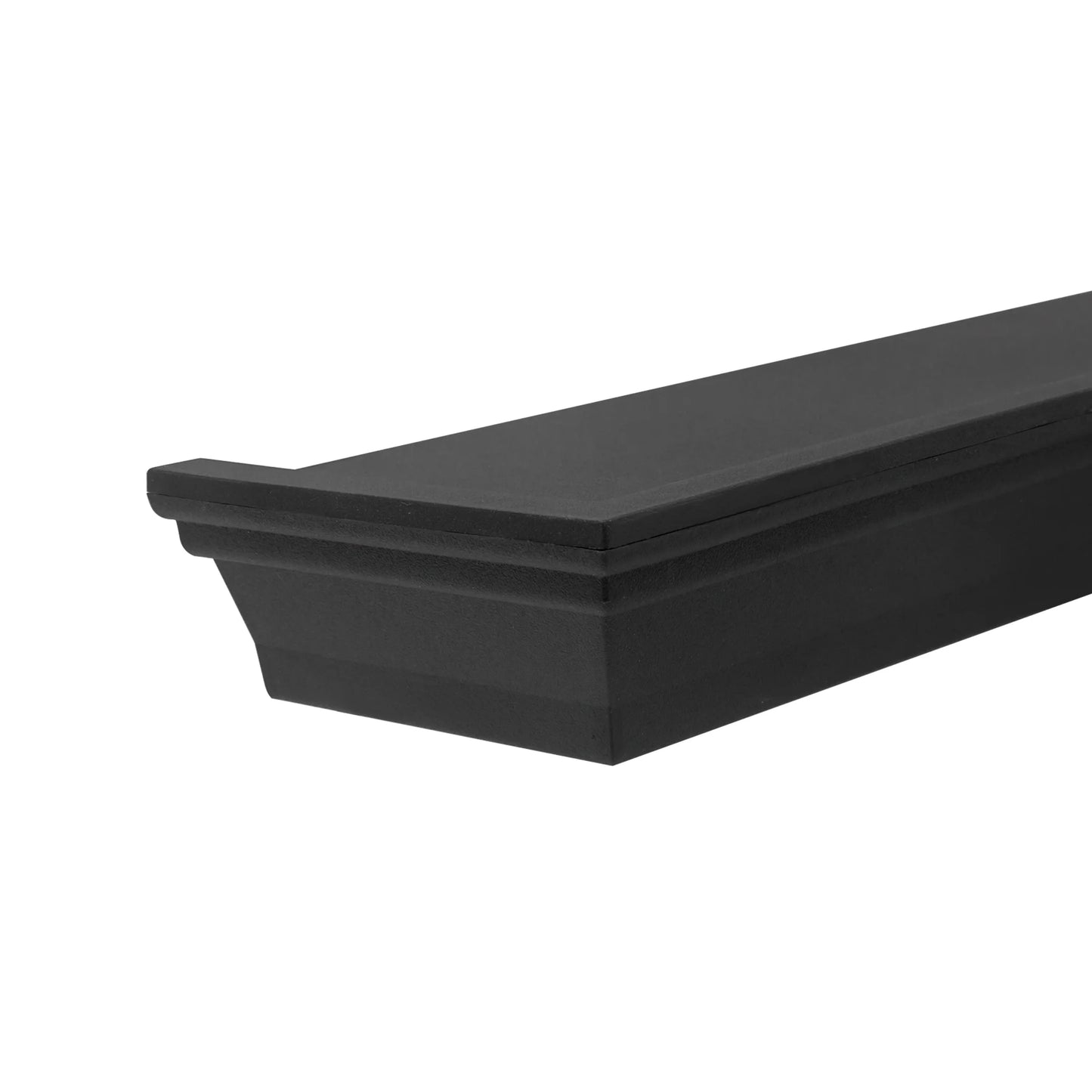 (2 Pack)  3PC Plastic Floating Shelves, Black